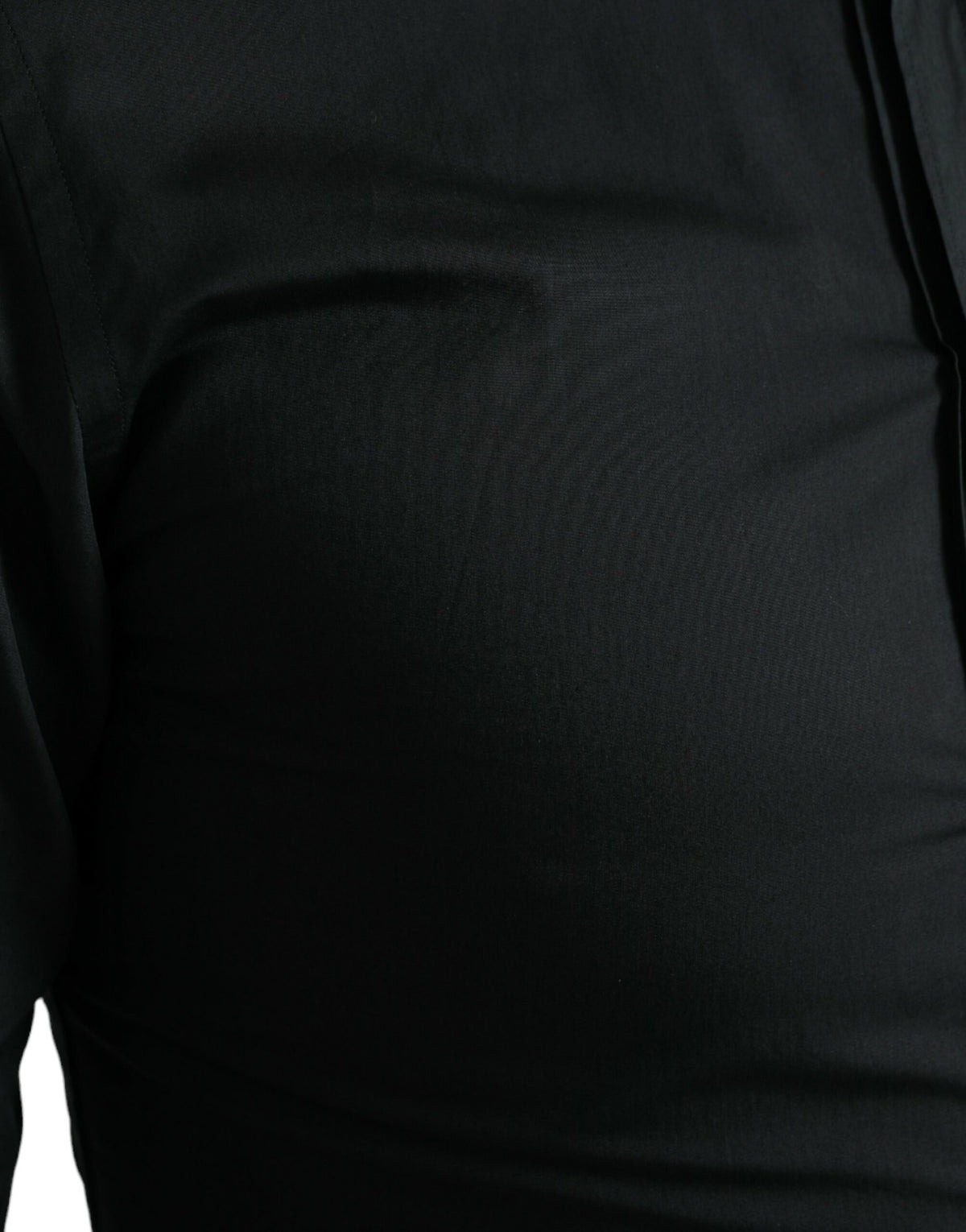 قميص سهرة رسمي ذهبي من القطن والحرير باللون الأسود من Dolce & Gabbana