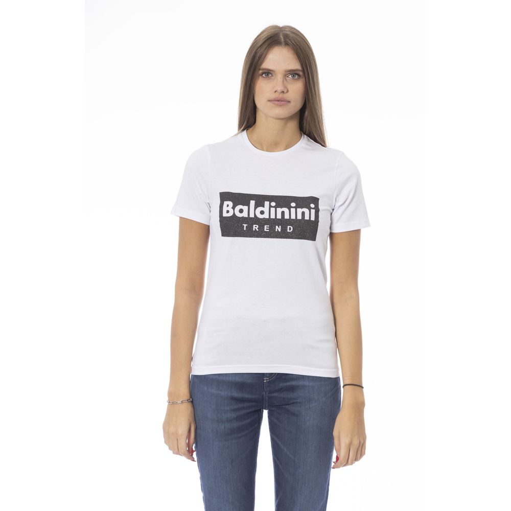 Baldinini Trend تي شيرت نسائي قطن أبيض
