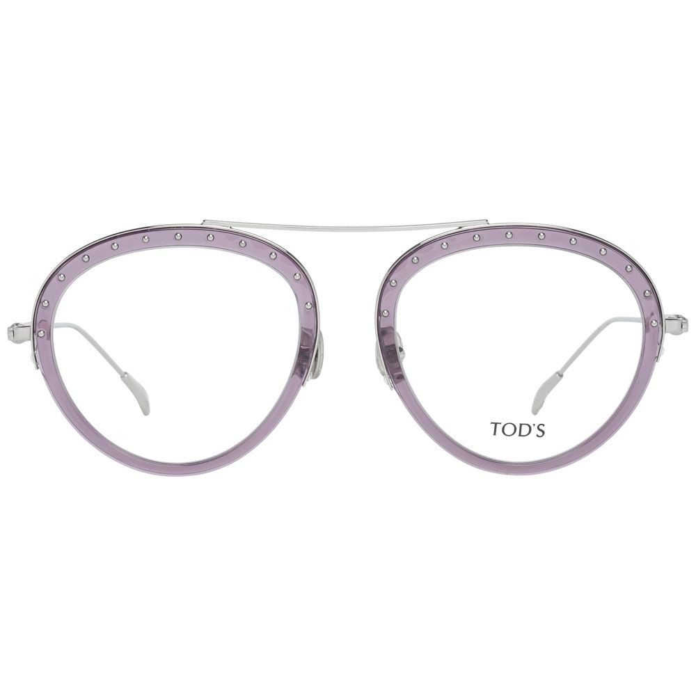 نظارة تودس (Tod's) بإطار معدني وجلدي بلون أرجواني