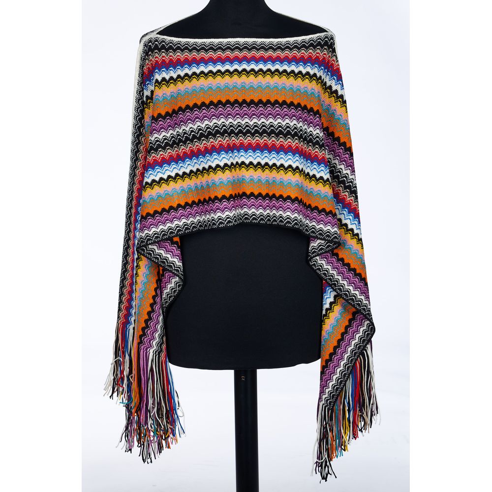 بونشو نسائي من الصوف متعدد الألوان من Missoni