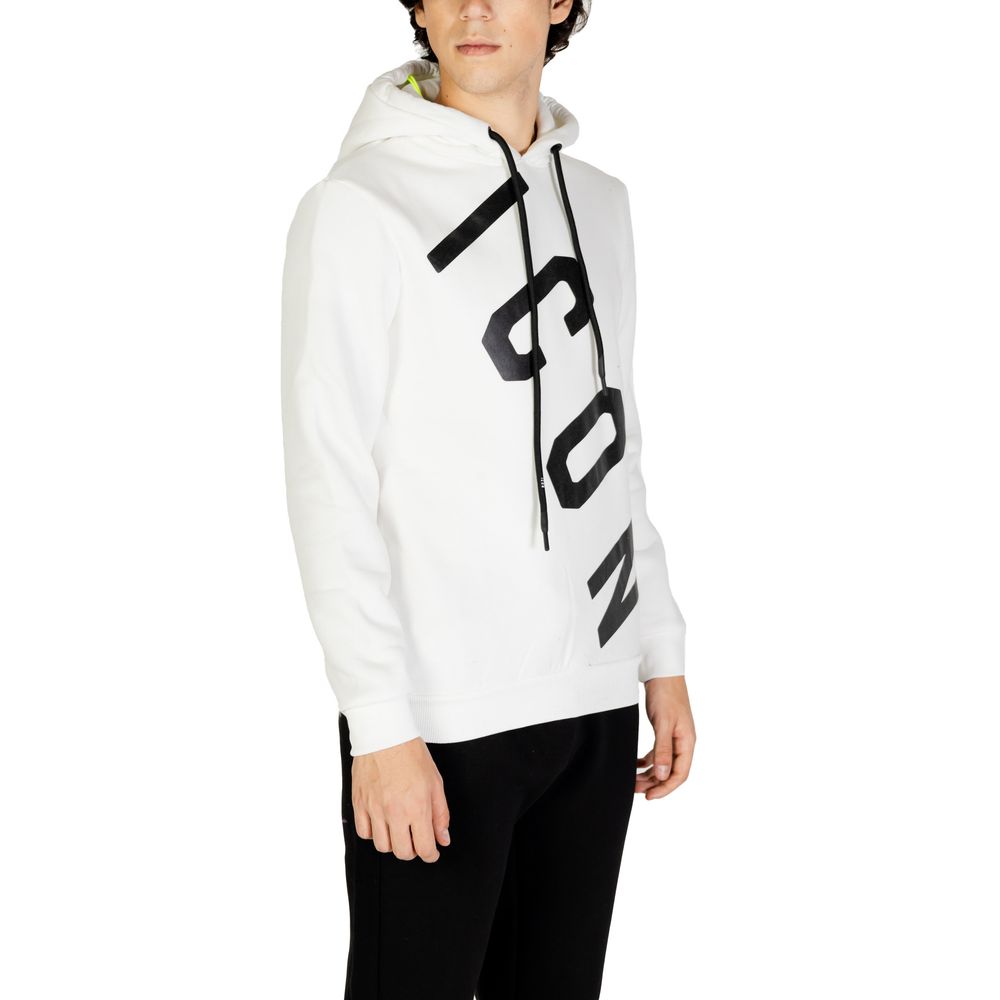 Icon White Cotton Hoodie