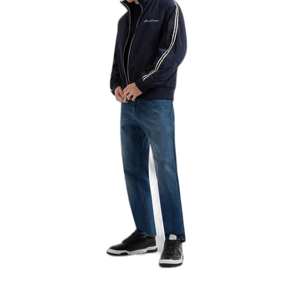 Armani Exchange Blue Cotton Skinny Jeans