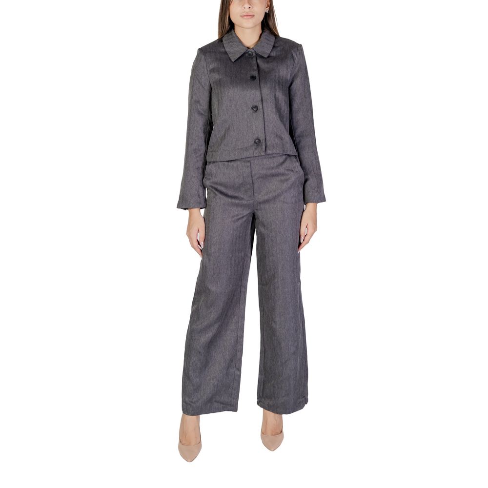 Jacqueline De Yong Gray Polyester Blazer