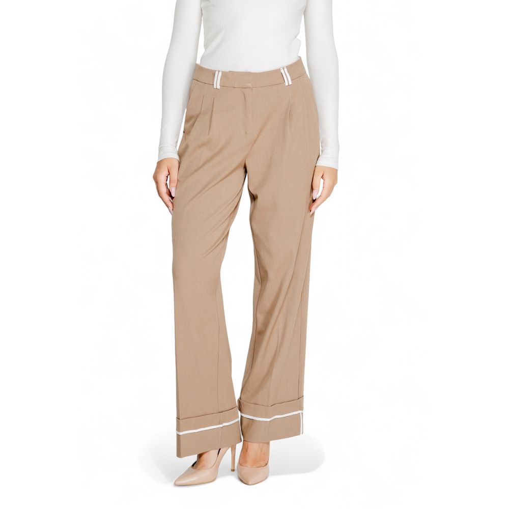 Only Brown Recycled Polyester Casual Pants