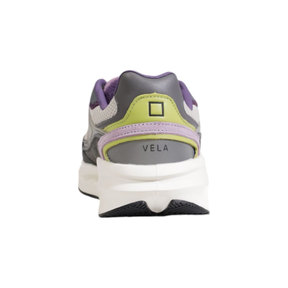 D.A.T.E Gray Fabric Chunky Sneakers