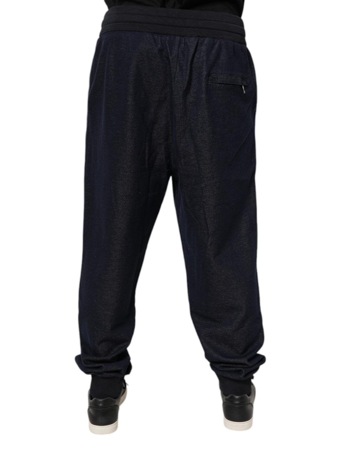 Dolce & Gabbana Dark Gray Jacquard Jogger Men Sweatpants Pants
