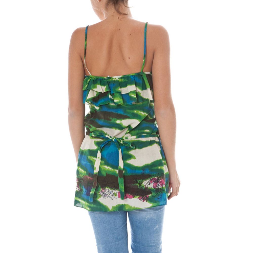 بلوزة جون غاليانو خضراء قطنية نسائية
