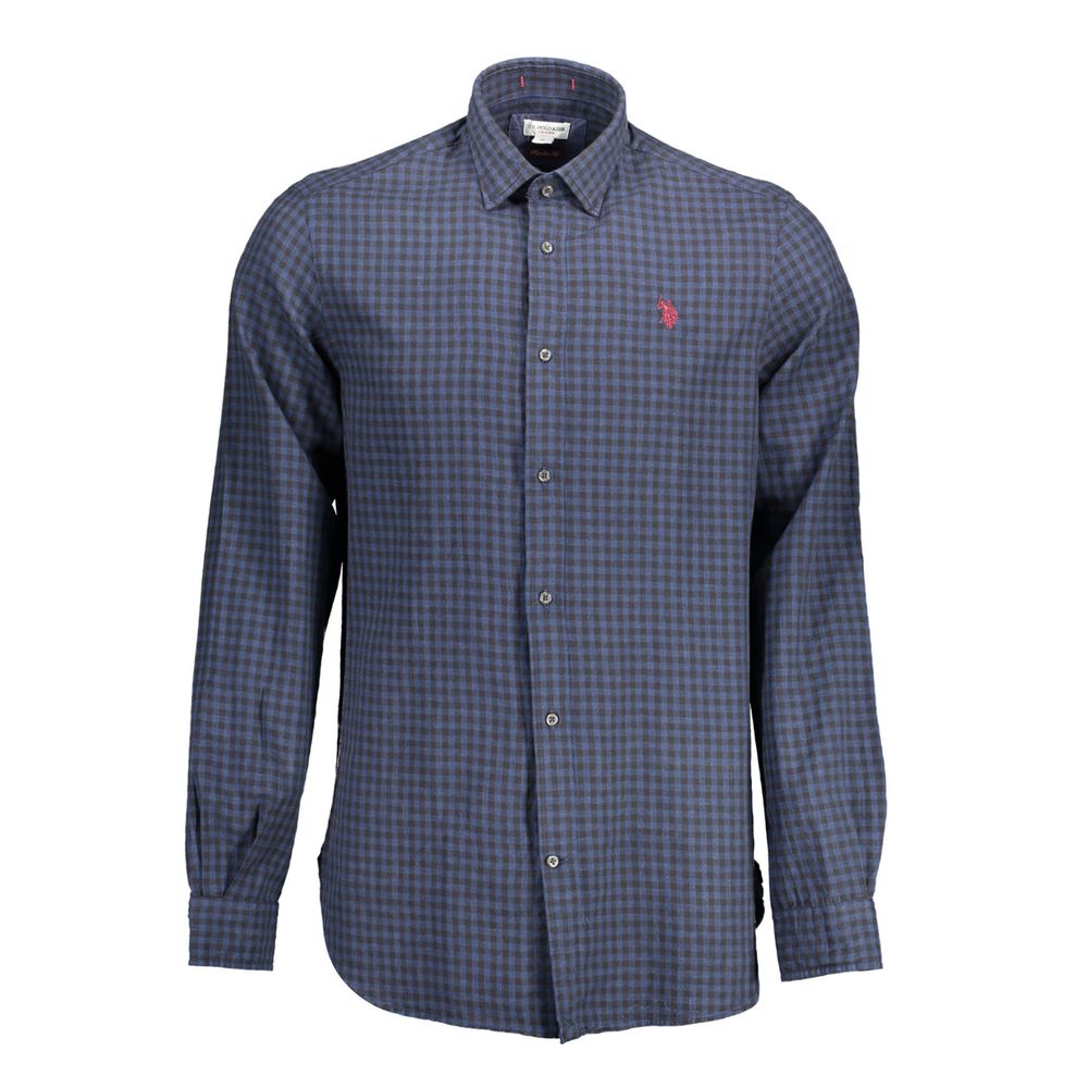 قميص رجالي من القطن الأزرق U.S. POLO ASSN.