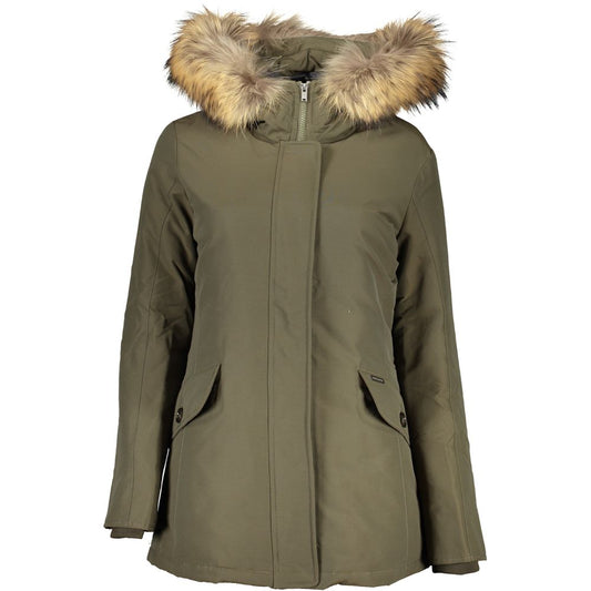 جاكيت نسائي قطني أخضر من Woolrich