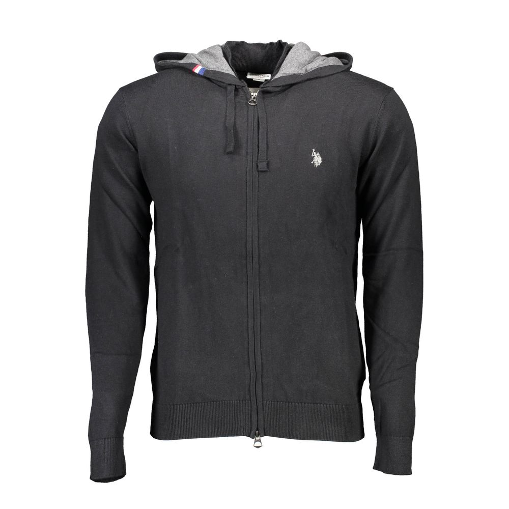 U.S. POLO ASSN. سويتر رجالي قطن أسود