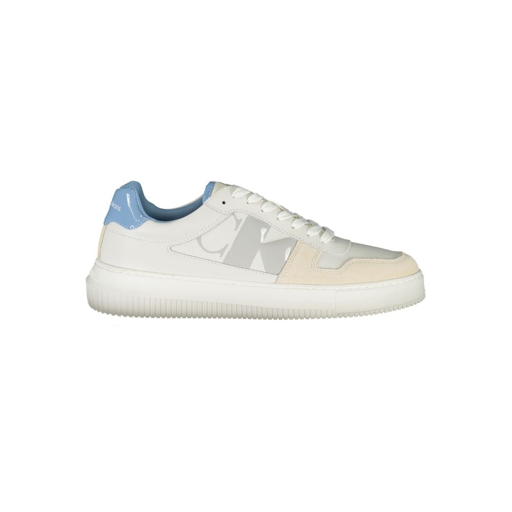 Calvin Klein Bianco Leather Mens Sneaker