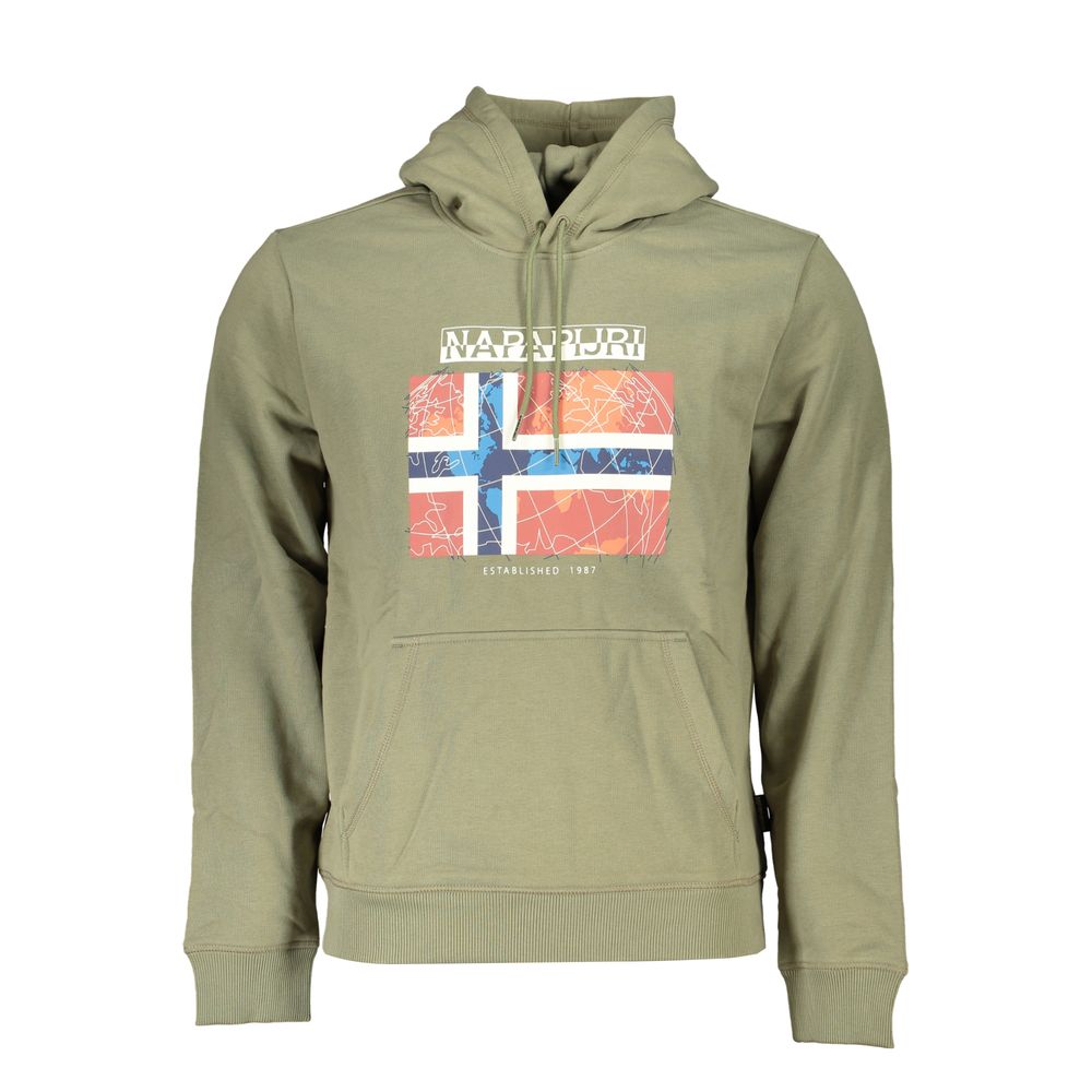 سويت شيرت رجالي بغطاء للرأس من Napapijri "Verde Cotton"