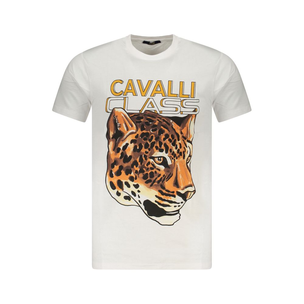تي شيرت رجالي قطن أبيض من Cavalli Class