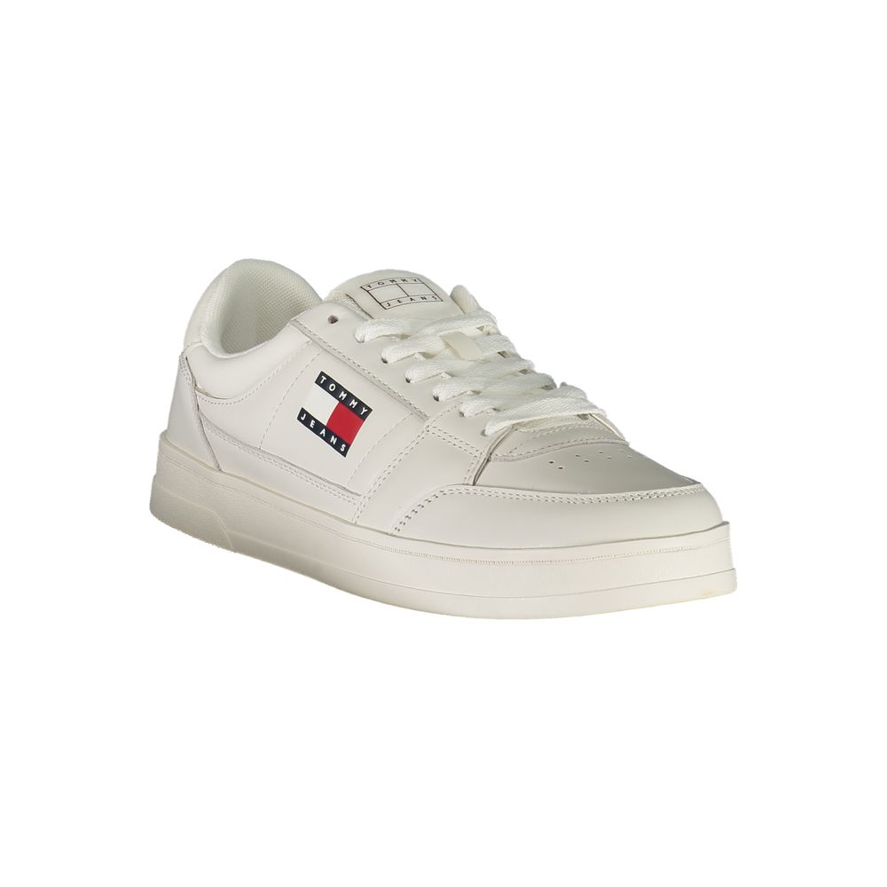 حذاء سنيكرز رجالي تومي هيلفيغر جلد أبيض