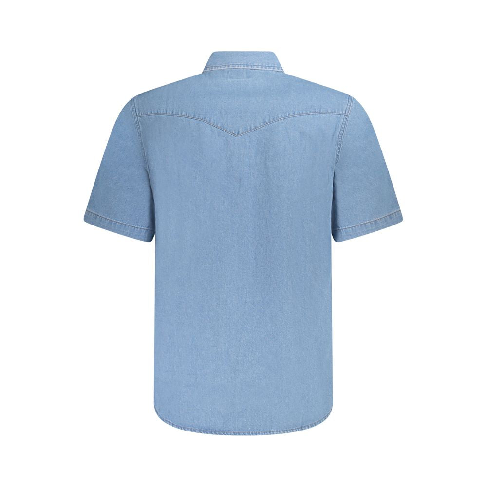 Wrangler Azzurro Cotton Men Shirt