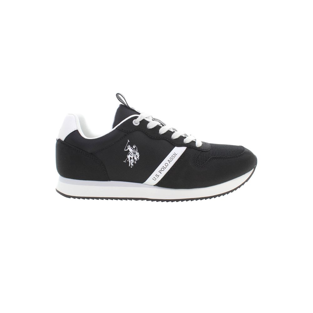 U.S. POLO ASSN. حذاء رياضي رجالي أسود من البوليستر