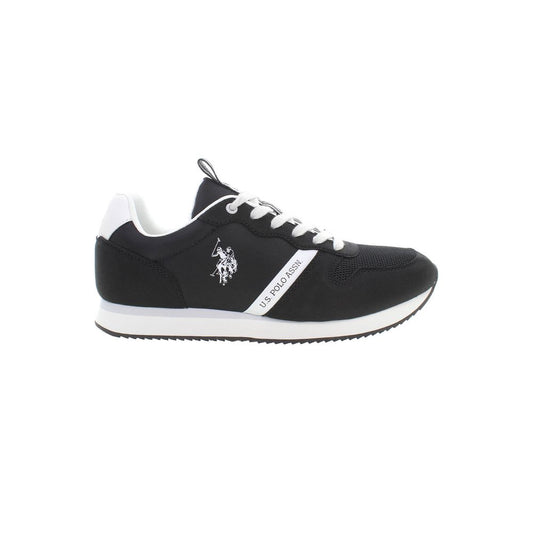 U.S. POLO ASSN. حذاء رياضي رجالي أسود من البوليستر