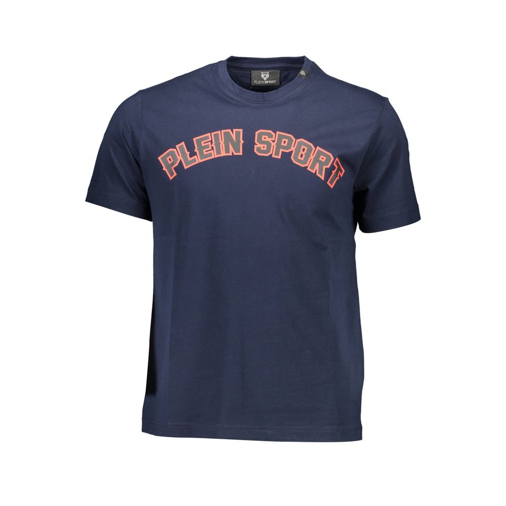 تي شيرت قطني أزرق رجالي من "Plein Sport"