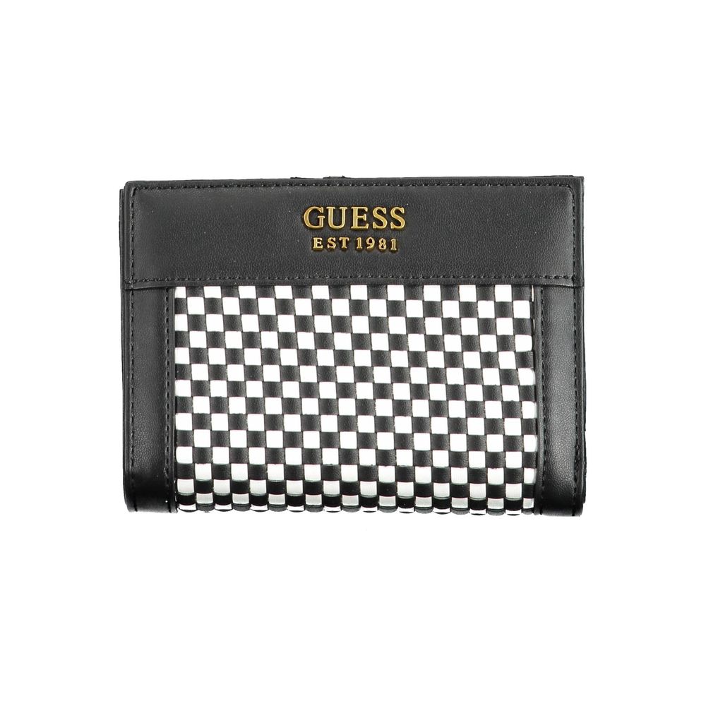محفظة نسائية من البولي يوريثان باللون الأسود من Guess Jeans