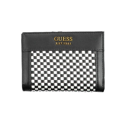 محفظة نسائية من البولي يوريثان باللون الأسود من Guess Jeans