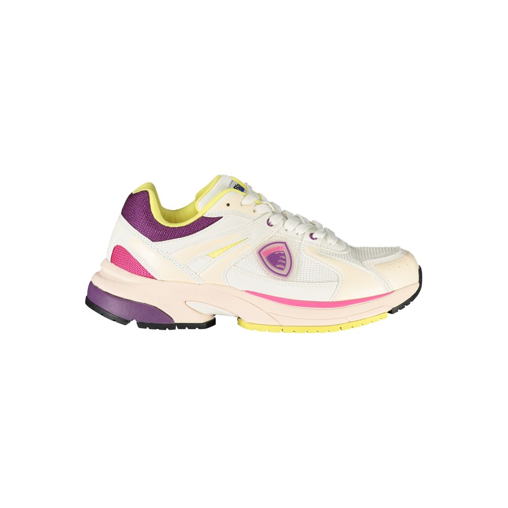 Blauer White Polyurethane Women Sneaker