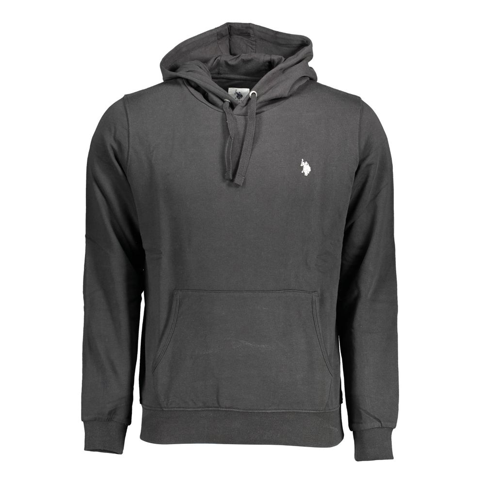 U.S. POLO ASSN. سويت شيرت رجالي من القطن الأسود