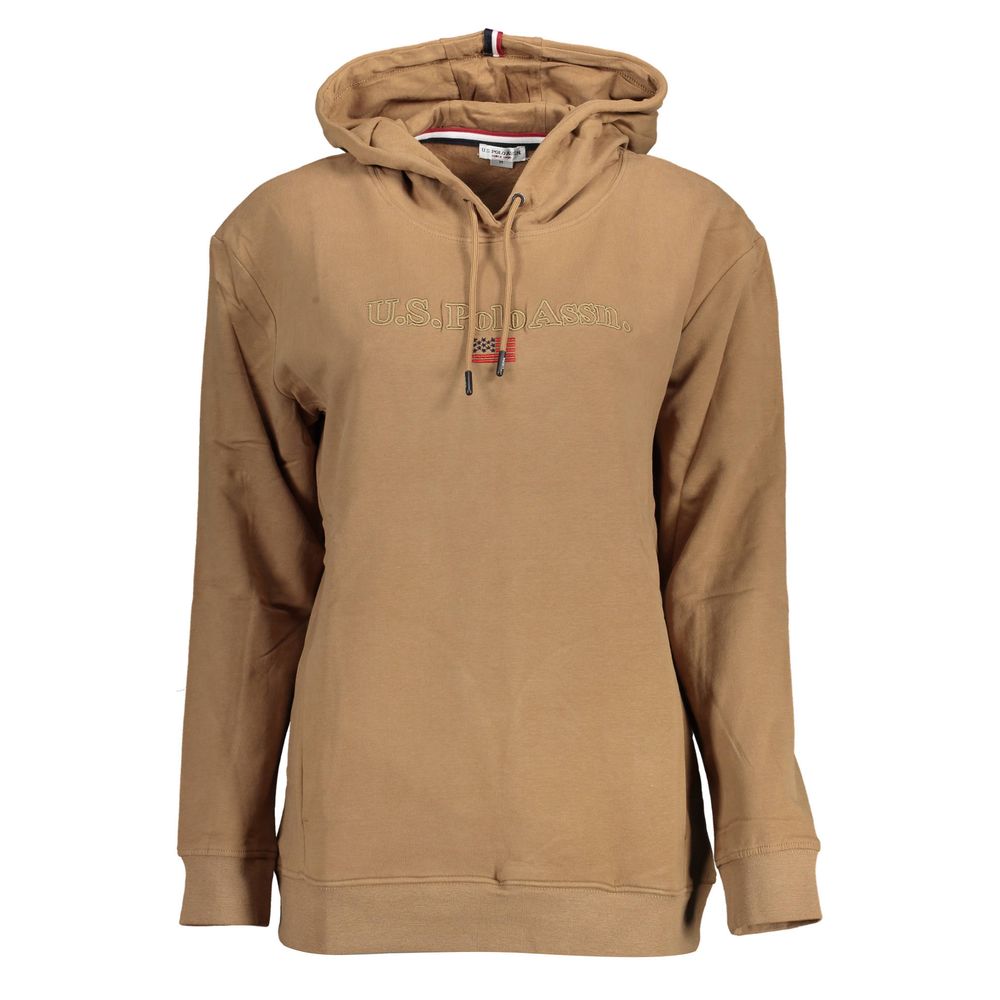 U.S. POLO ASSN. سويت شيرت نسائي بني قطن