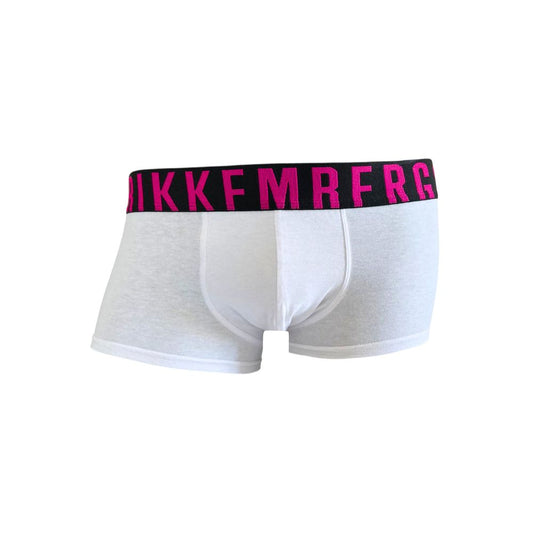 شورت بوكسر رجالي قطني أبيض من Bikkembergs