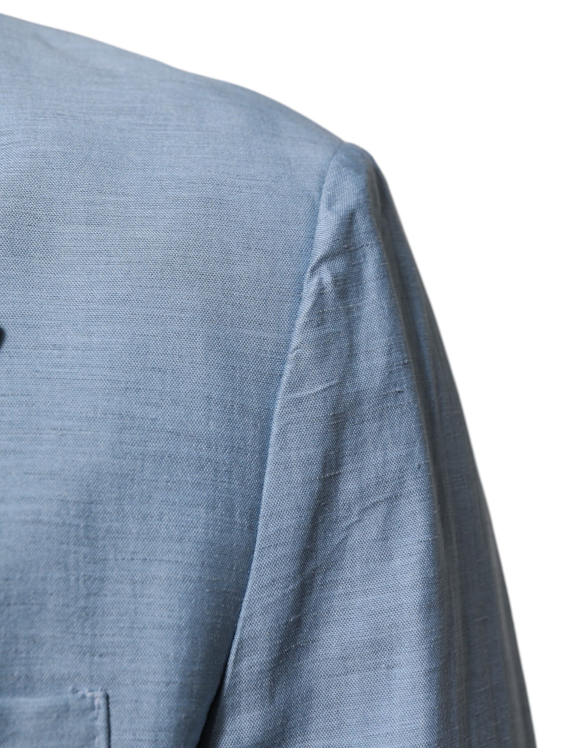 جاكيت بليزر رجالي مزدوج الصدر من الكتان Dolce & Gabbana Light Blue