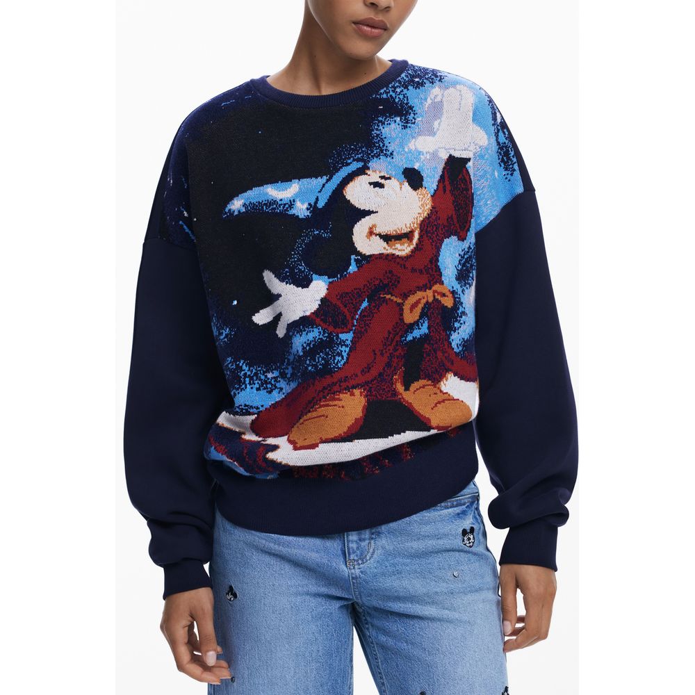 كنزة نسائية قطنية زرقاء من Desigual