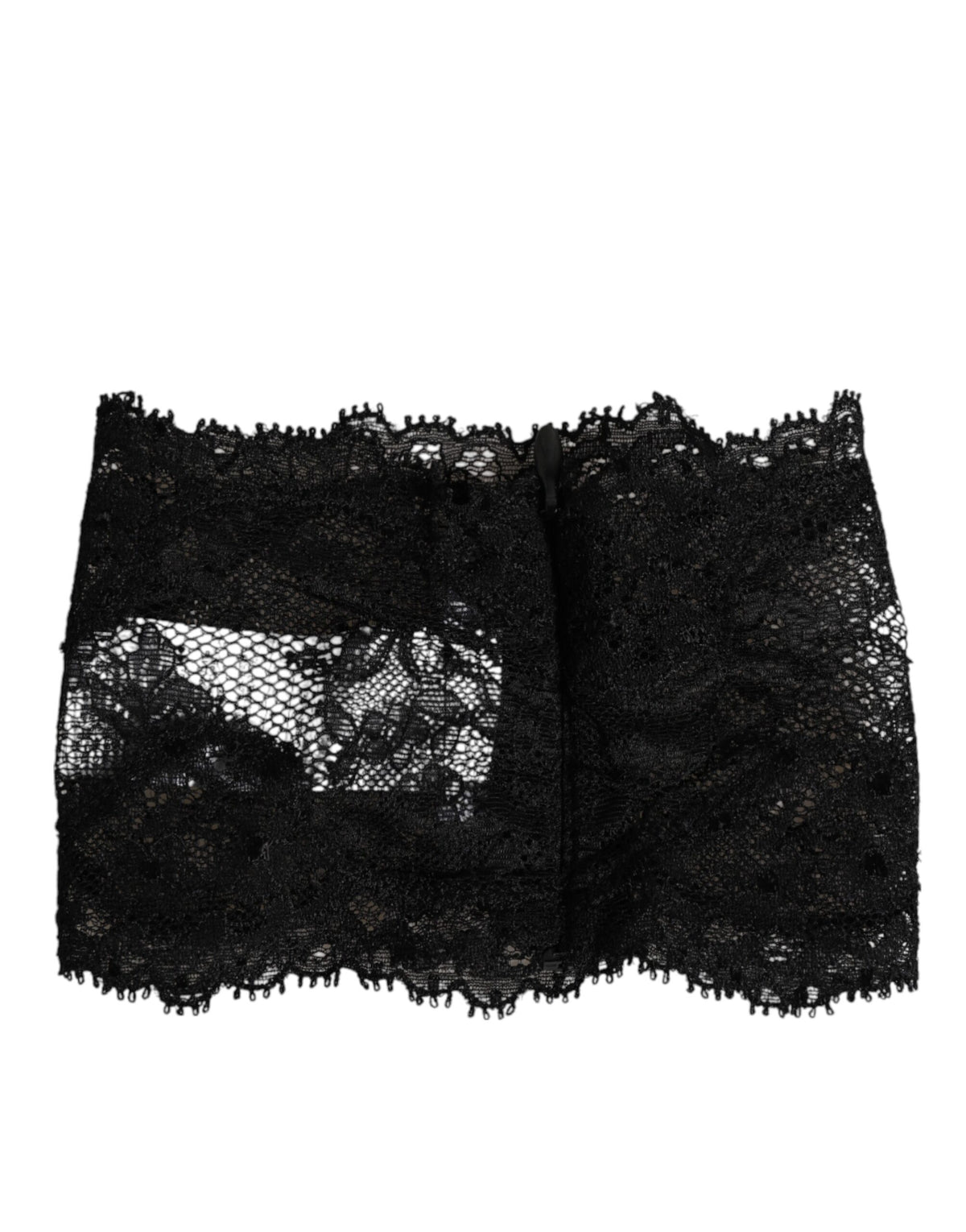 Dolce & Gabbana Black Lace Neck Scarf