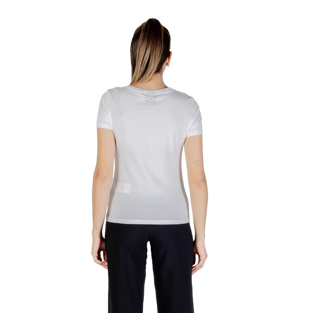تي شيرت EA7 Emporio Armani قطن أبيض