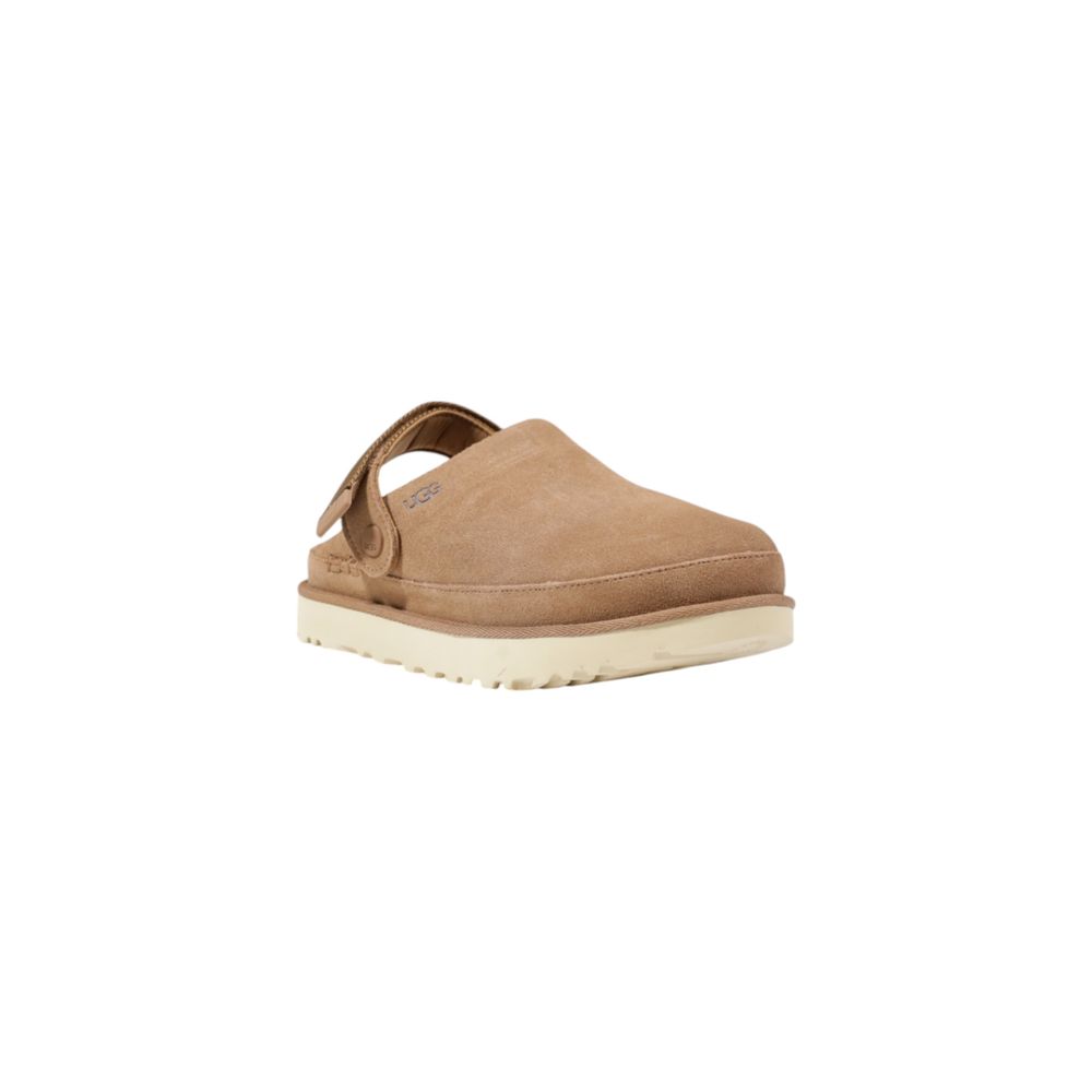 حذاء بكعب عالي بلاتفورم من البوليستر المُعاد تدويره باللون البيج من UGG