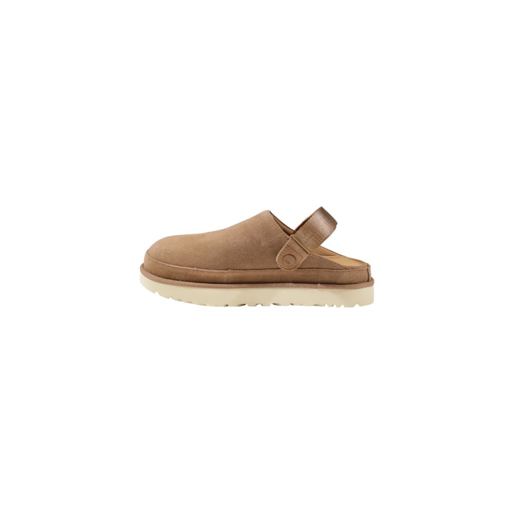 حذاء بكعب عالي بلاتفورم من البوليستر المُعاد تدويره باللون البيج من UGG