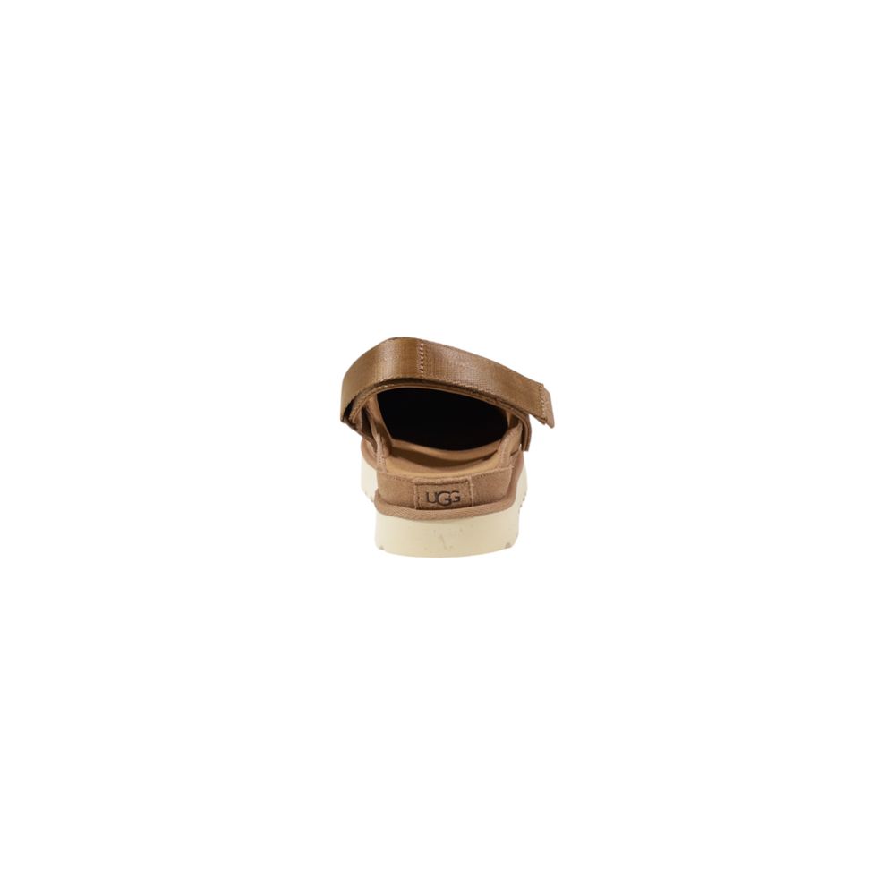 حذاء بكعب عالي بلاتفورم من البوليستر المُعاد تدويره باللون البيج من UGG