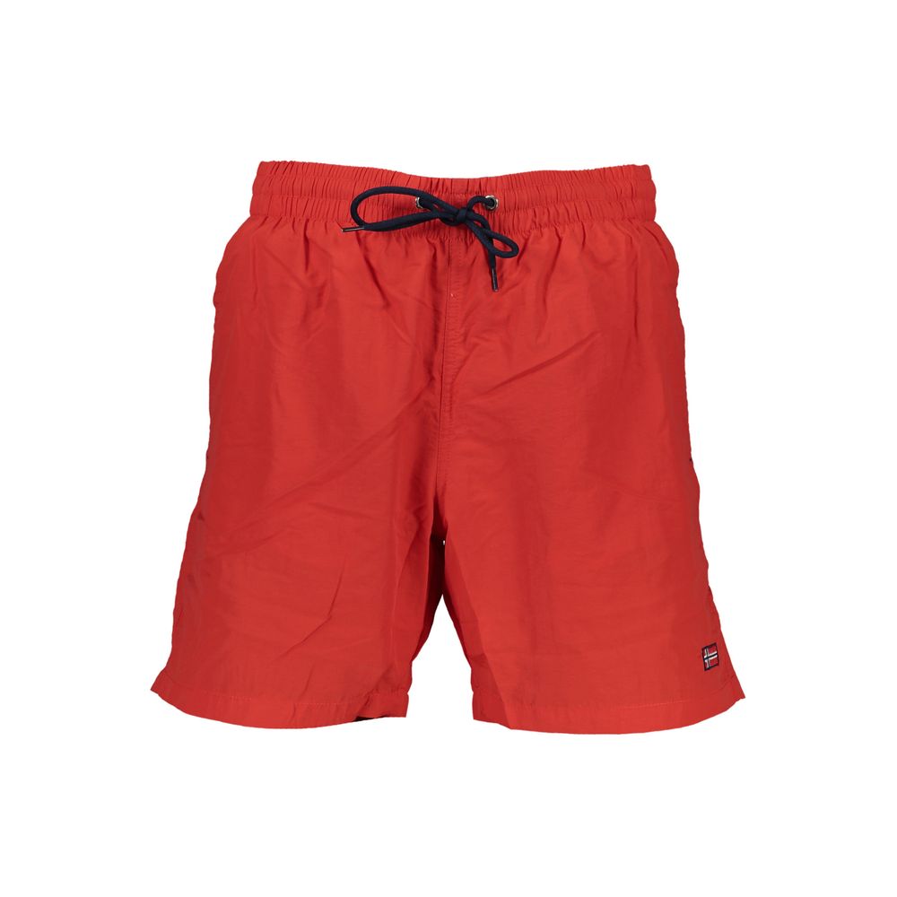 Norway 1963 Rosso Poliammide Men's Swim Boxer