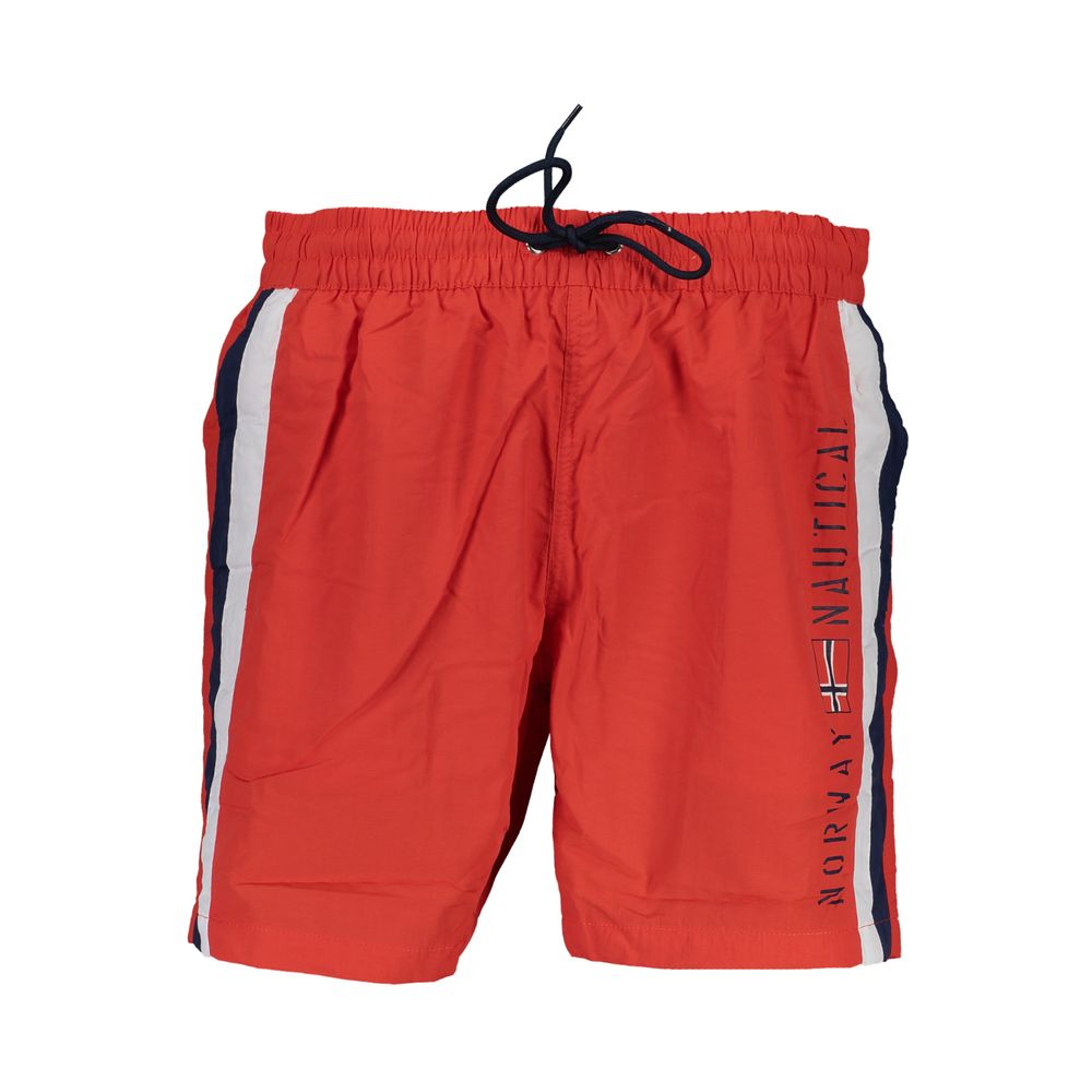 Norway 1963 Rosso Poliamide Men Swim Boxer