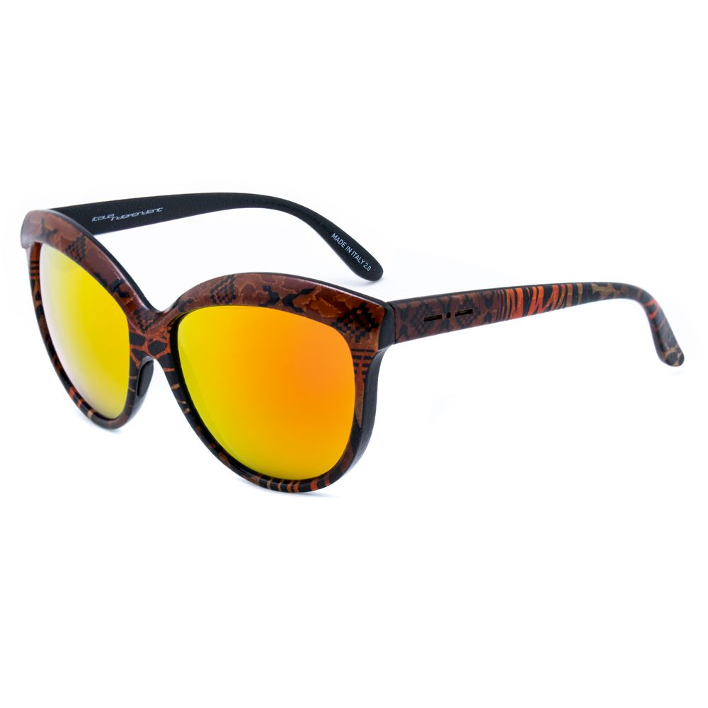 Italia Independent Orange Acetate Sunglasses