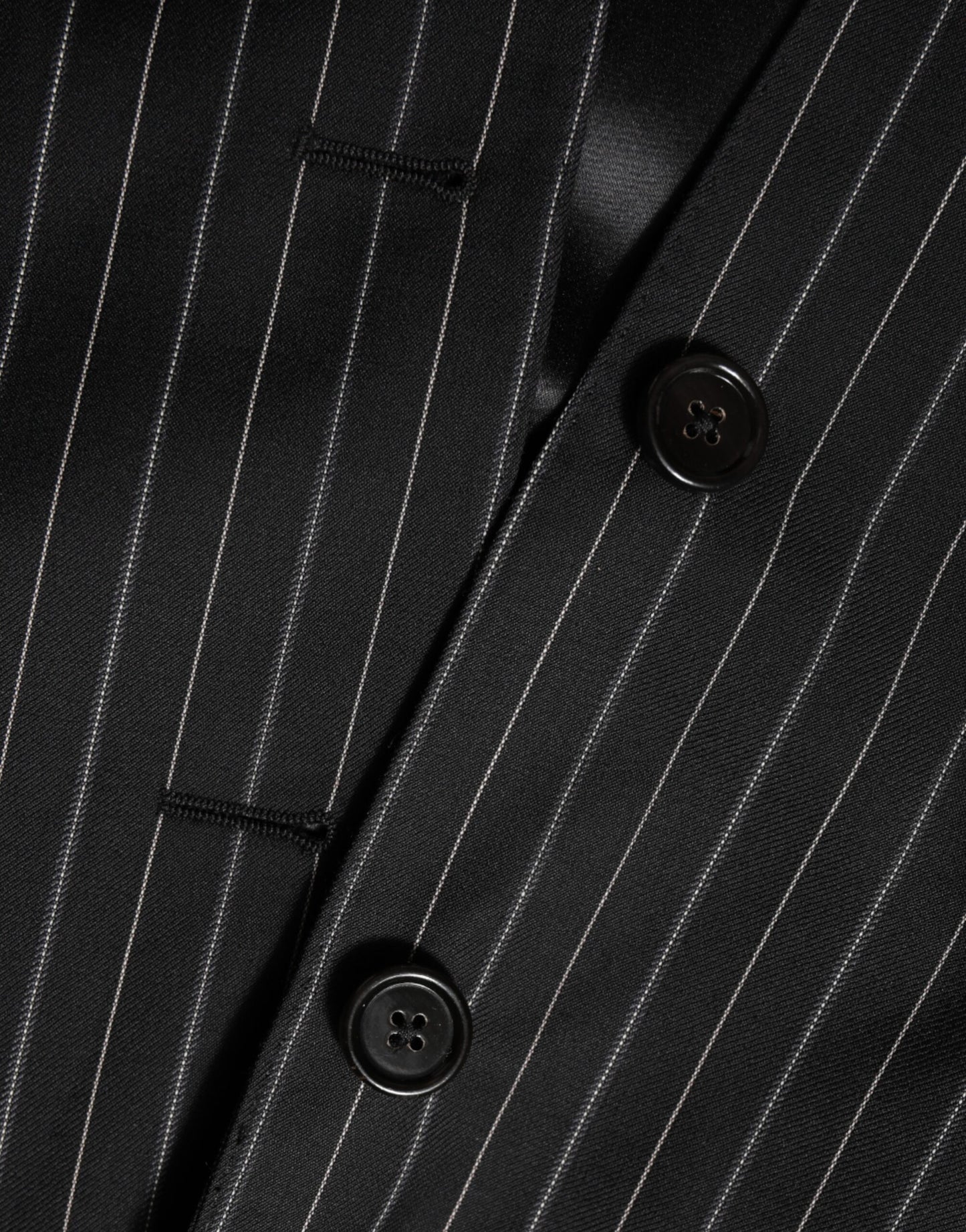 Dolce & Gabbana Dark Gray Stripes MARTINI 1 Button Suit Blazer