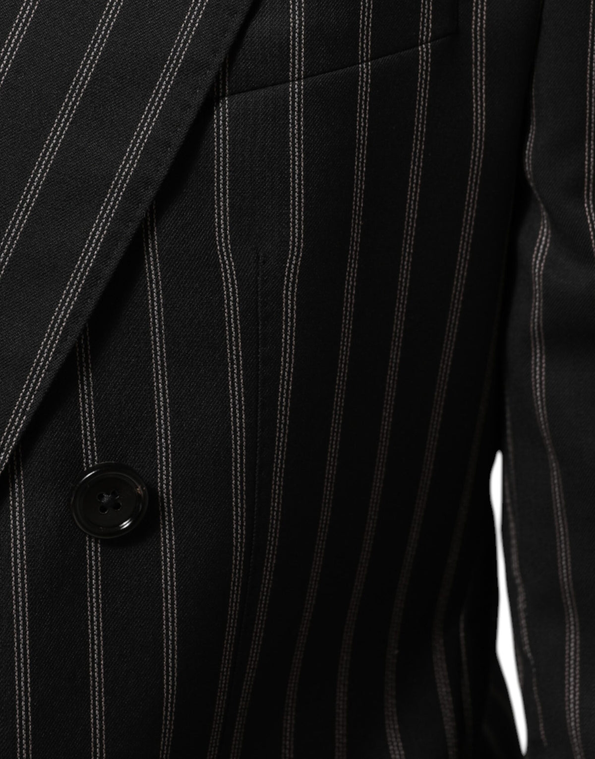 Dolce & Gabbana Dark Gray Stripes SICILIA 1 Button Suit Blazer