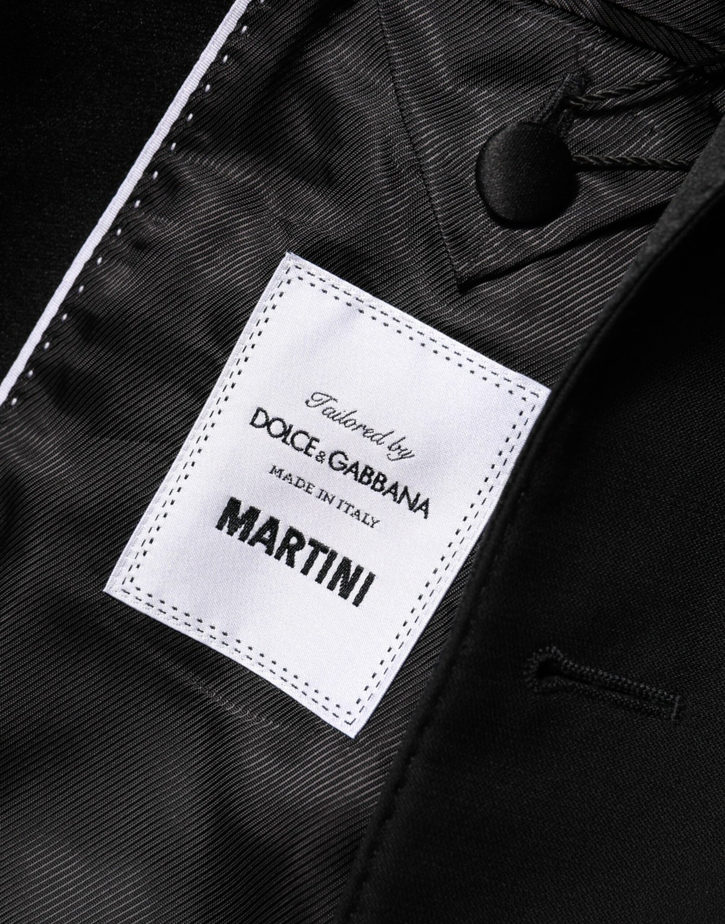 بليزر بدلة رجالي بصفين من الأزرار من صوف أسود MARTINI من دولتشي آند غابانا