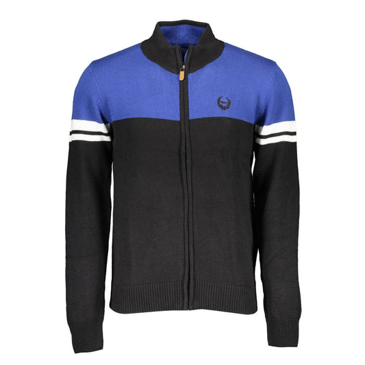 Gianmarco Venturi Black Cotton Men Cardigan