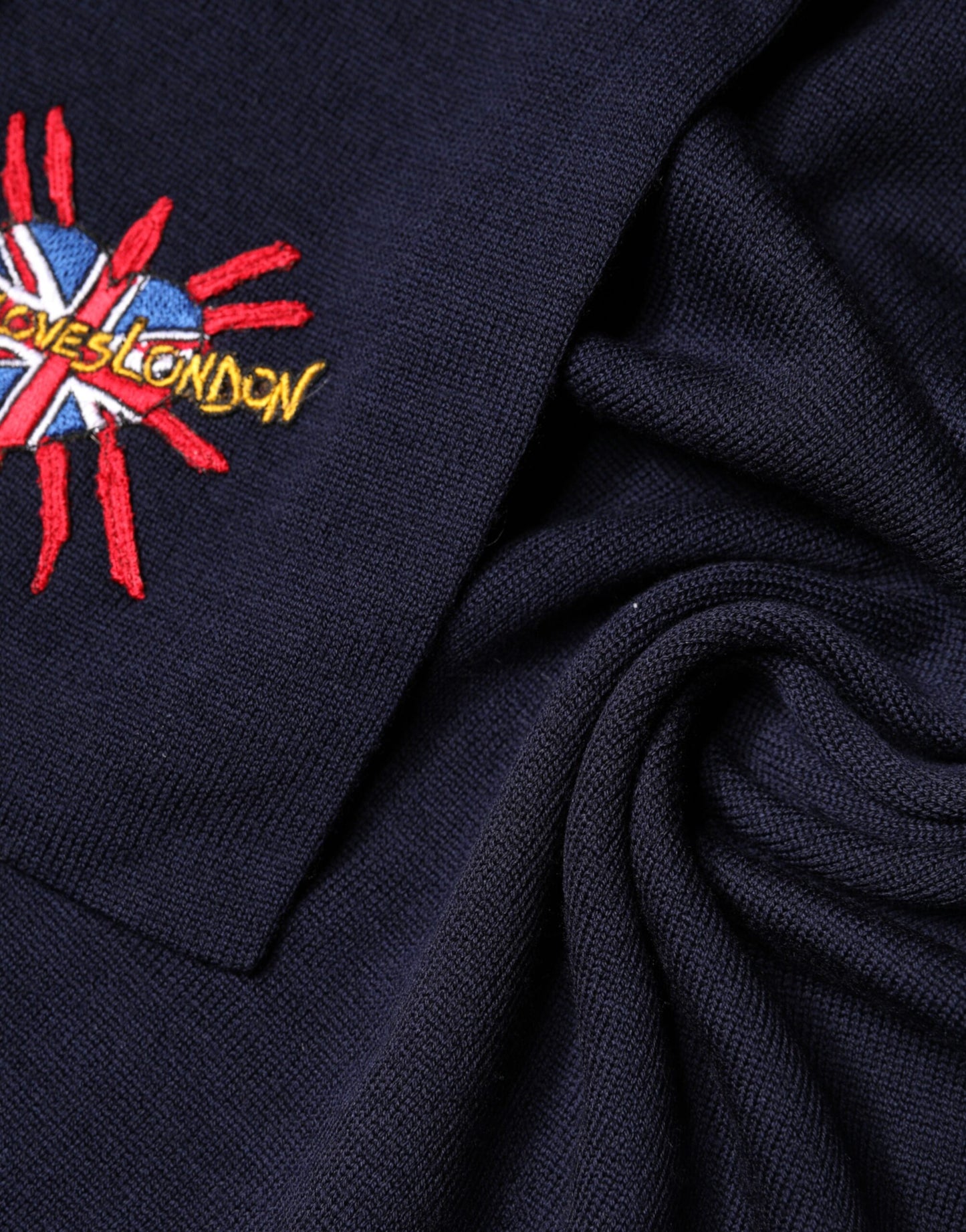 وشاح للرقبة D&G Loves London من الصوف الأزرق من دولتشي آند غابانا