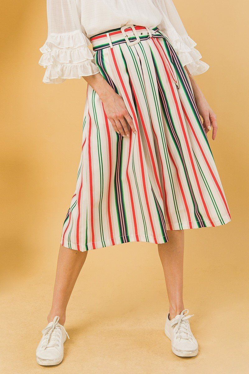 A Woven Midi Women Skirt