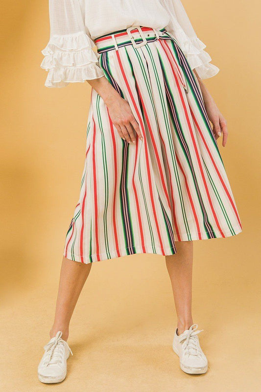 A Woven Midi Women Skirt