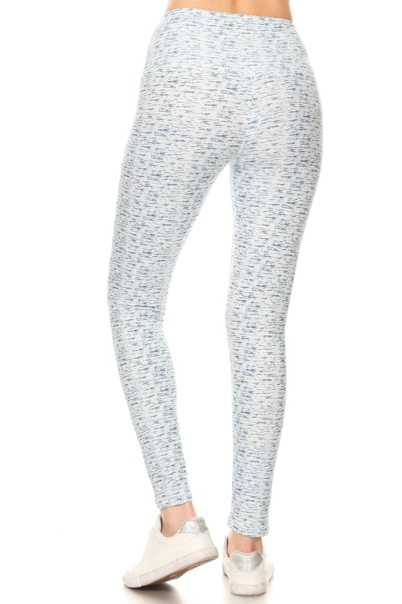 5-inch Long Yoga Style Banded Lined Multi Printed Knit Women Legging With High Waist