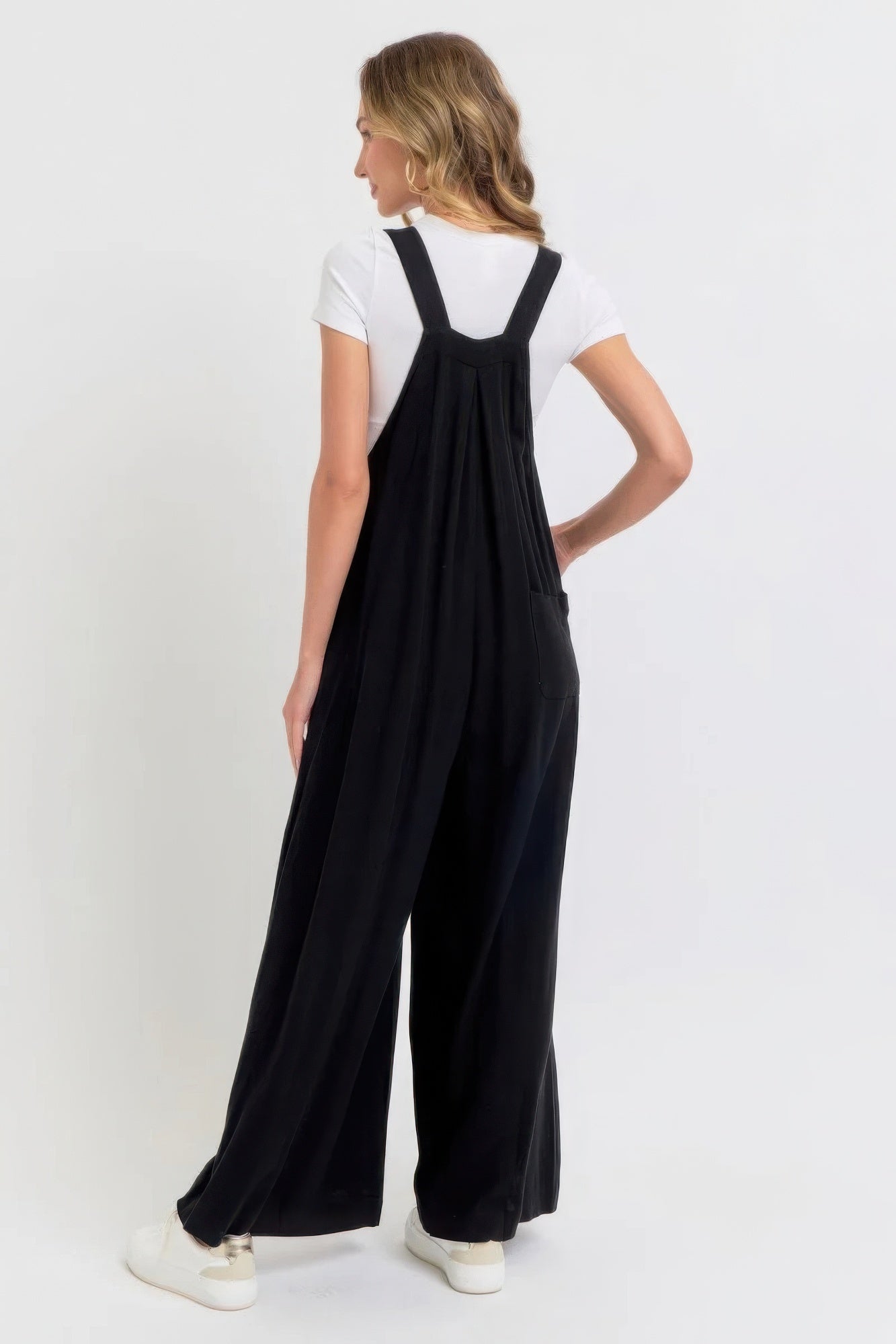 Adjustable Strap Overall Wide Leg Women Jumpsuit
